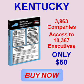 An advertisement for kentucky companies access to 10,367 executives