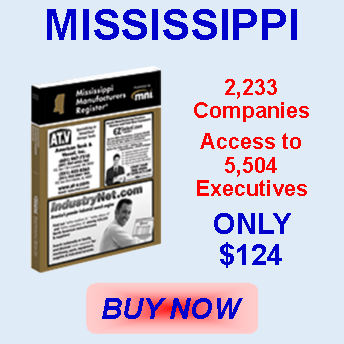 An advertisement for mississippi access to 5,504 executives