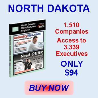 An advertisement for north dakota which says 1,510 companies access to 3,339 executives