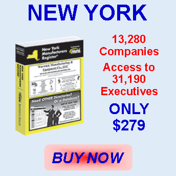 An advertisement for new york companies access to 31,190 executives