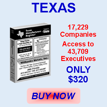 An advertisement for texas access to 43,709 executives