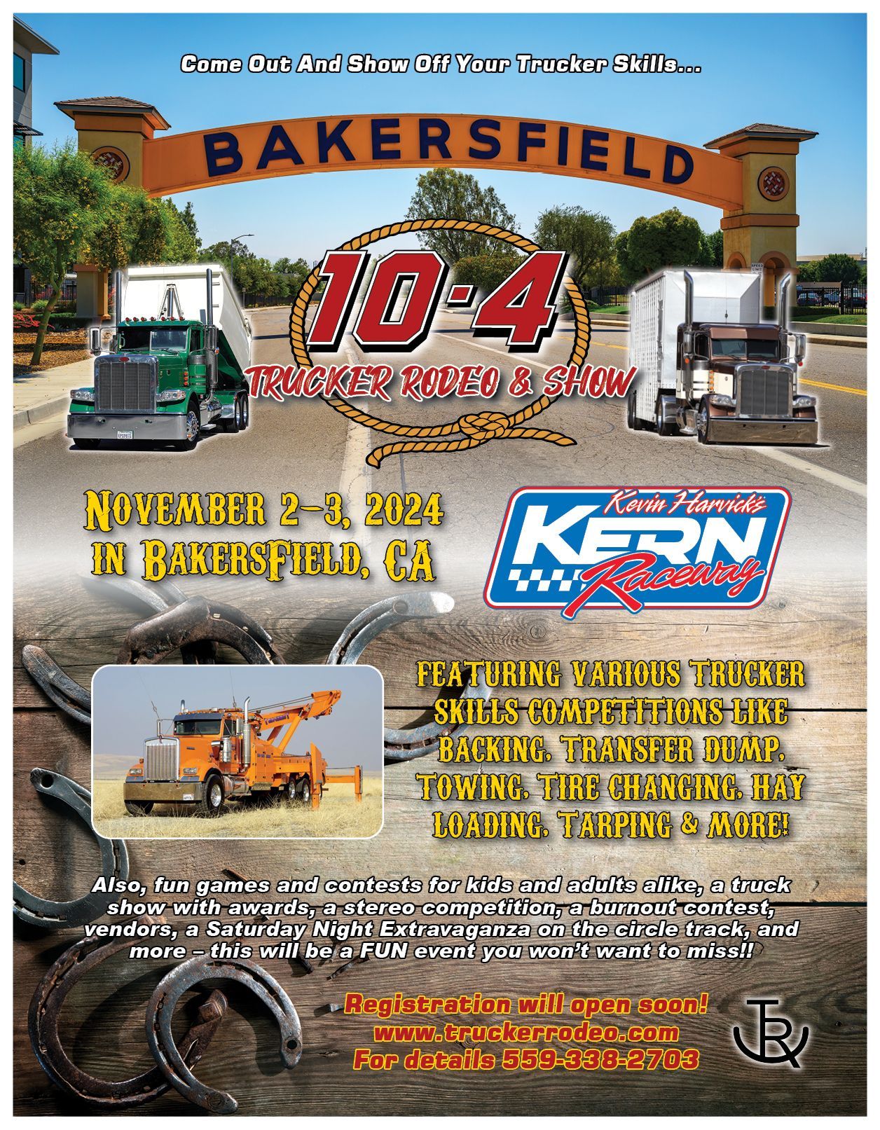 A poster for a truck show in bakersfield , ca.