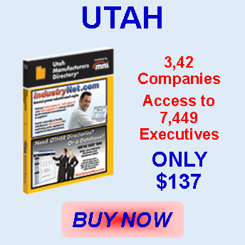 An advertisement for utah directory access to 7,449 executives