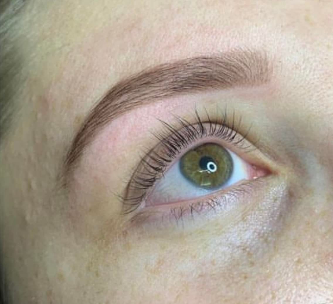 Close-up of a Person's Eye With Light Brown Eyebrows, Long Lashes — Aspire Beauty & Nails in Wagga Wagga, NSW
