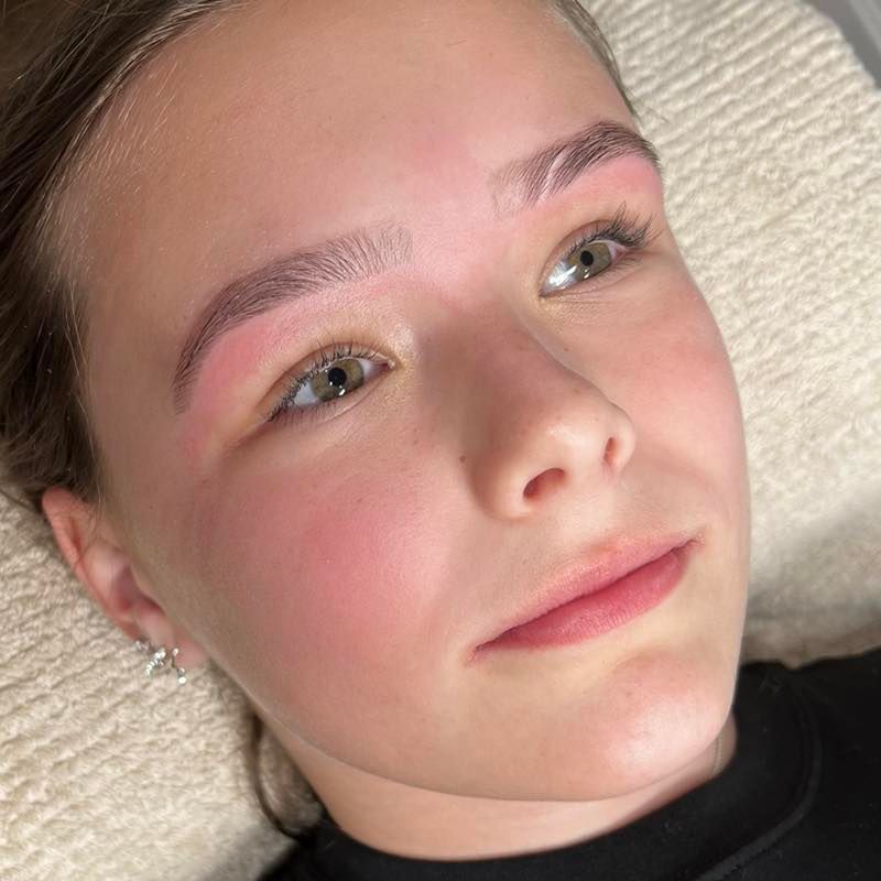 Person With Pink-tinted Eyebrows — Aspire Beauty & Nails in Wagga Wagga, NSW