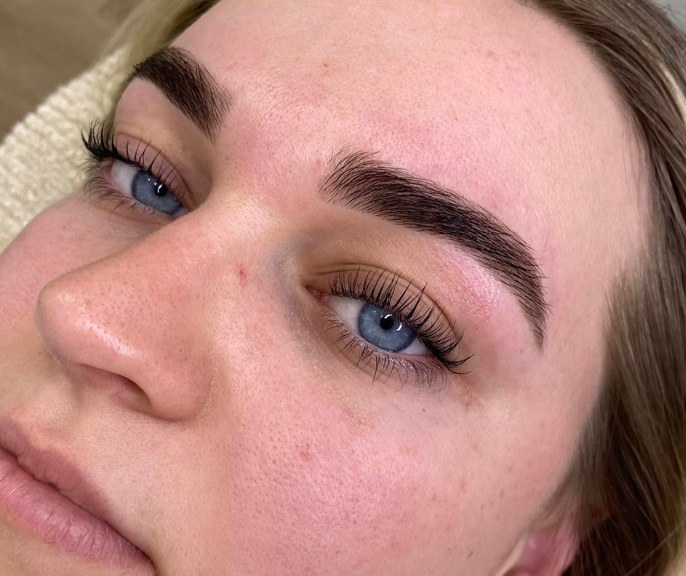 Close-up of a Person With Light Skin and Blue Eyes — Aspire Beauty & Nails in Wagga Wagga, NSW