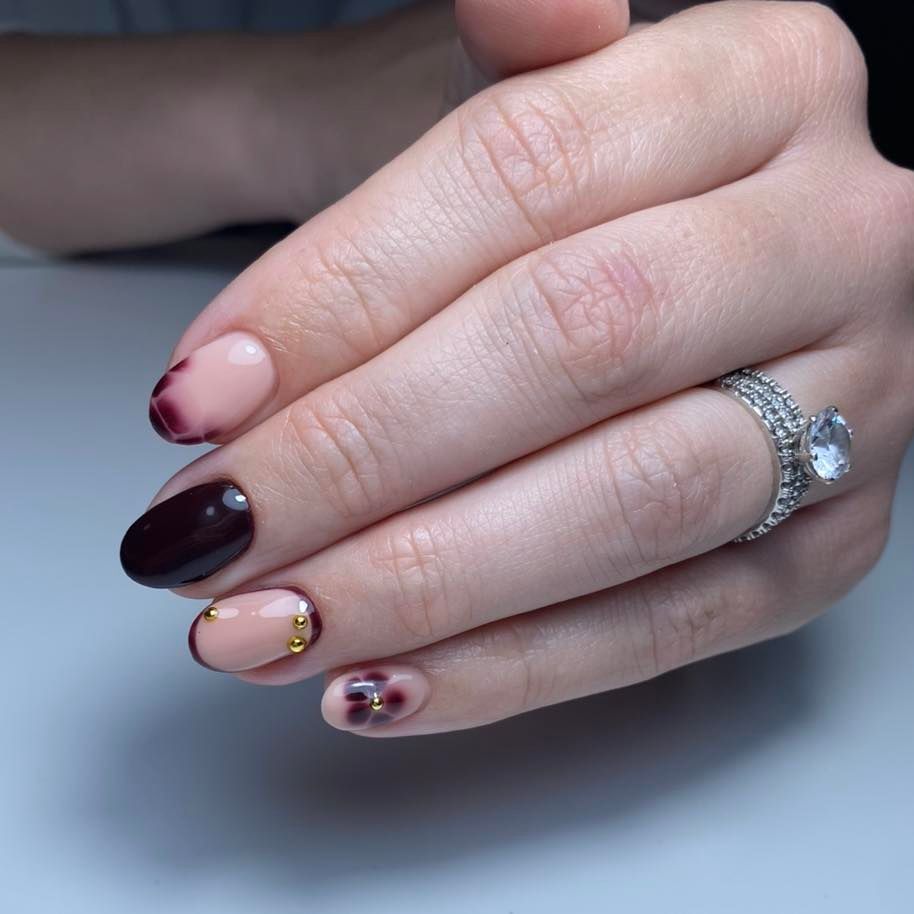 Hand With a Ring, Showing a Manicure — Aspire Beauty & Nails in Wagga Wagga, NSW