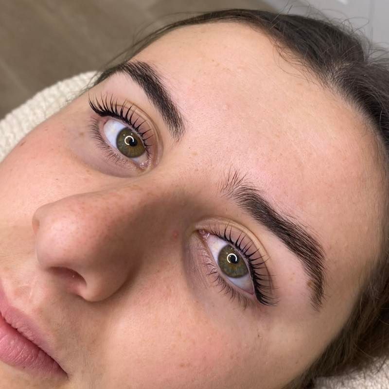 Close-up of a Person's Face With Lifted Eyelashes — Aspire Beauty & Nails in Wagga Wagga, NSW