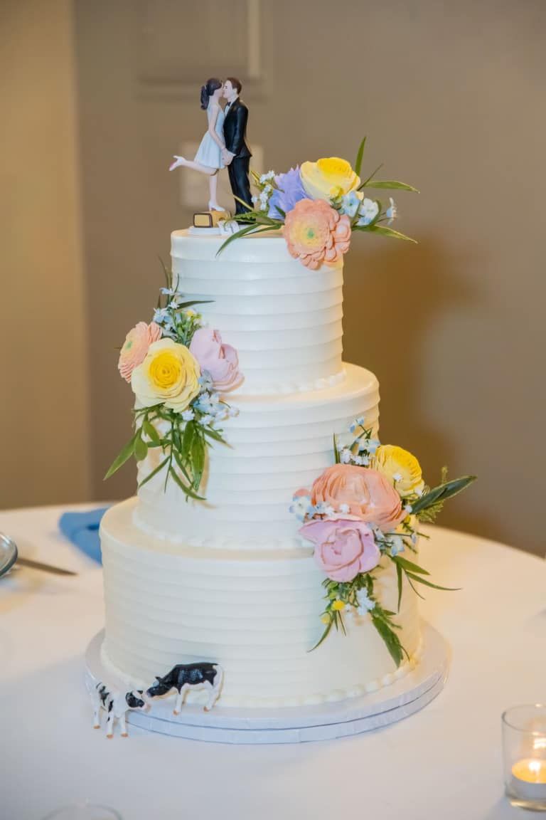 wooden floral cake toppers