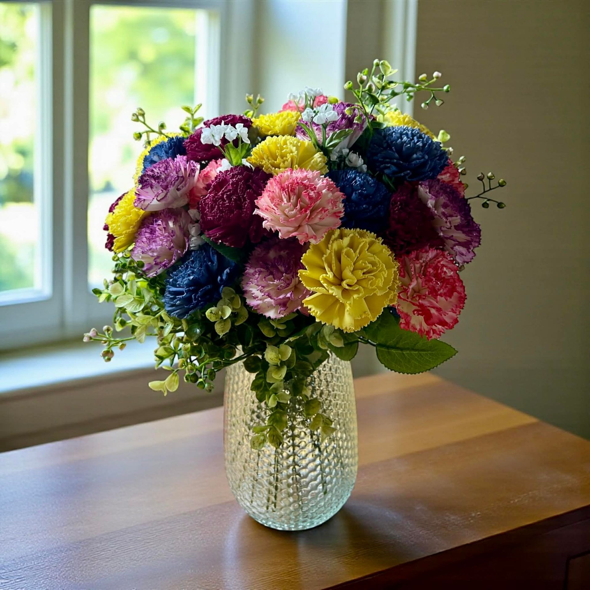 colorful wooden flower bouquet