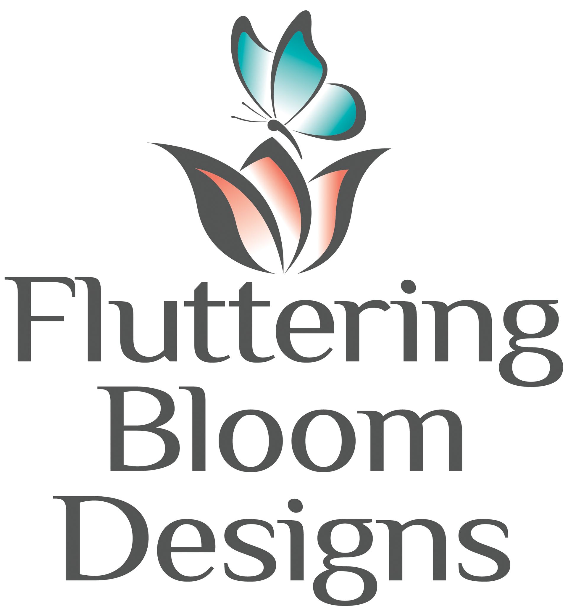 fluttering bloom designs logo