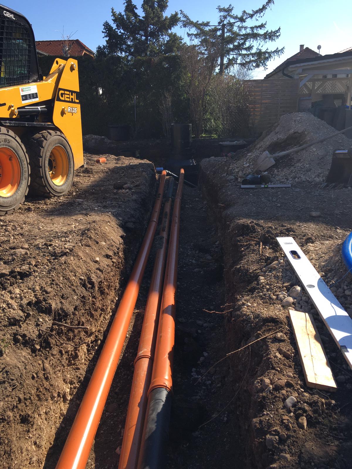 Rohrlegung & Baggerarbeiten