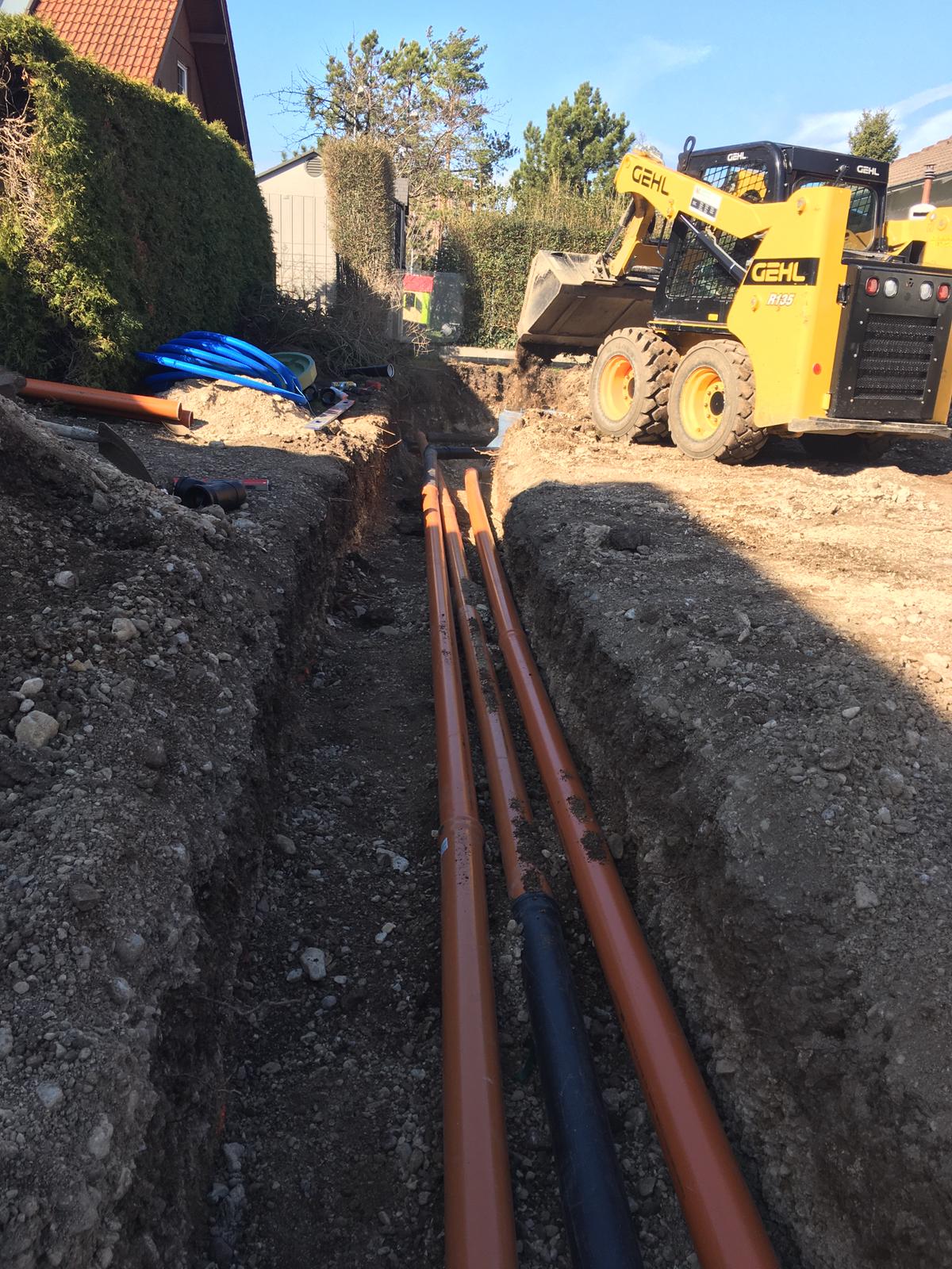 Rohrlegung & Baggerarbeiten