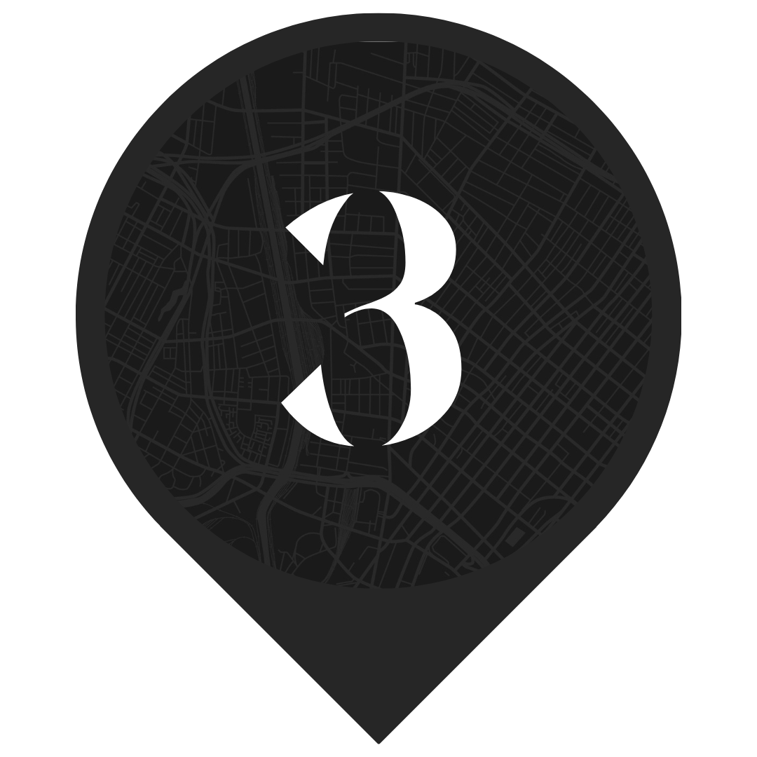 A map pin with the number 3 on it