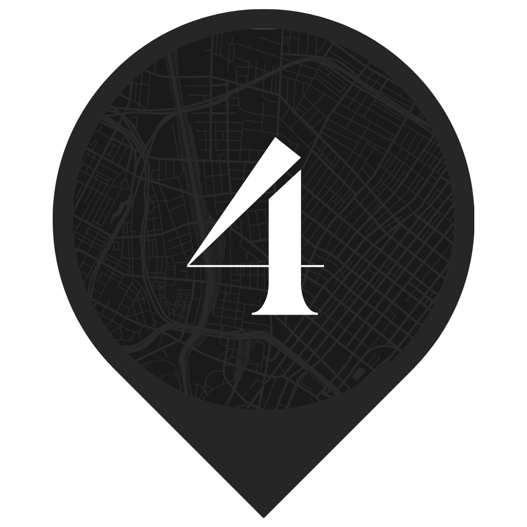 A map pin with the number 4 on it