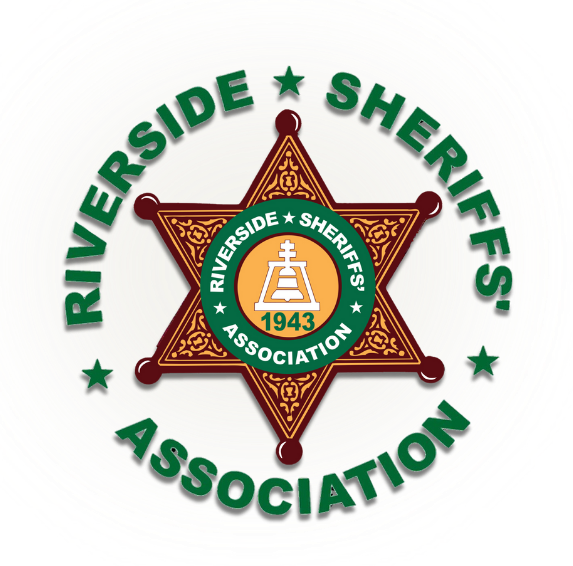 A riverside sheriff 's association logo on a white background
