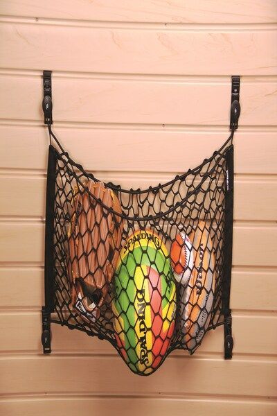 24 x 12 Net Bag Sports Storage Slatwall Organizer Accessory Option