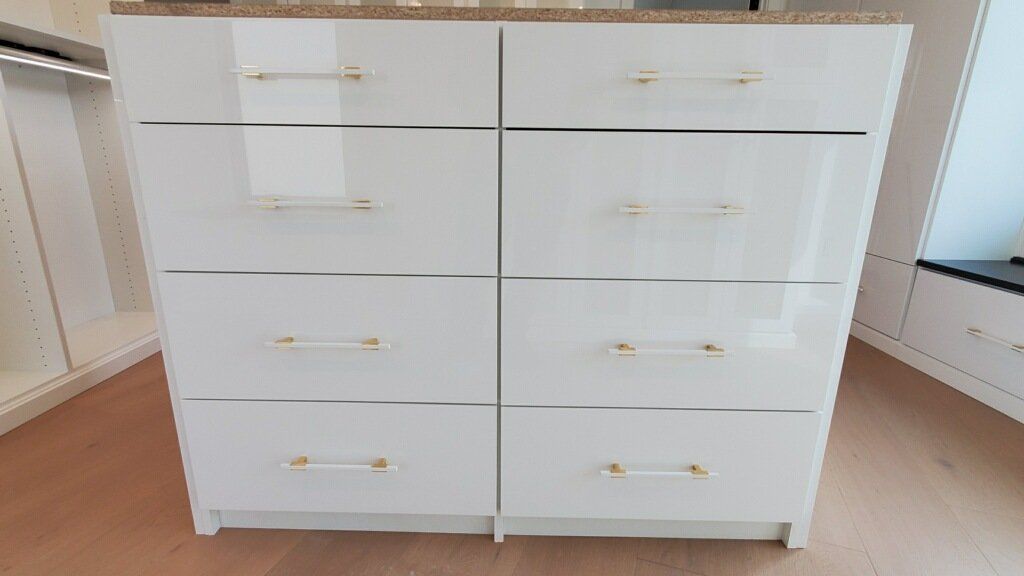 a white custom closet Drawers