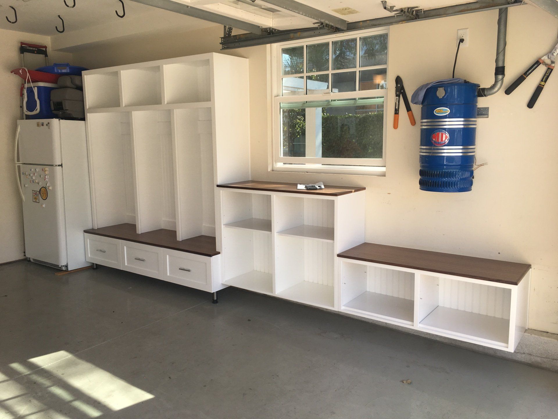 a white garage cabinet systems