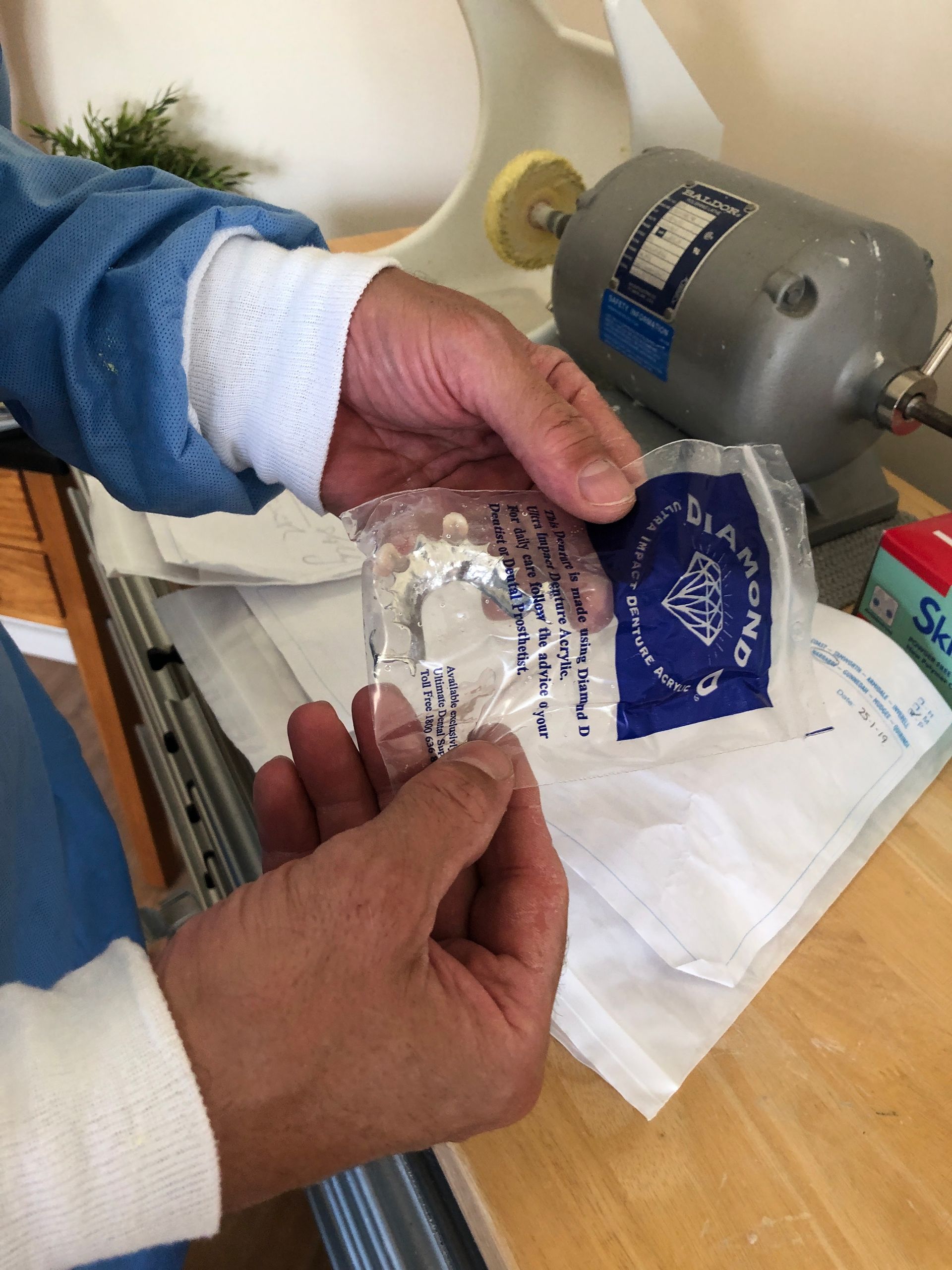 Dentist With  Diamond Denture Acrylic — My Denture Clinic in Benowa, QLD