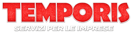 Logo Temporis con scritta dorata, testo 