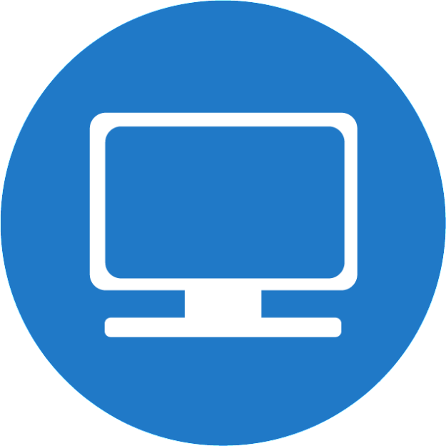 Blue computer icon