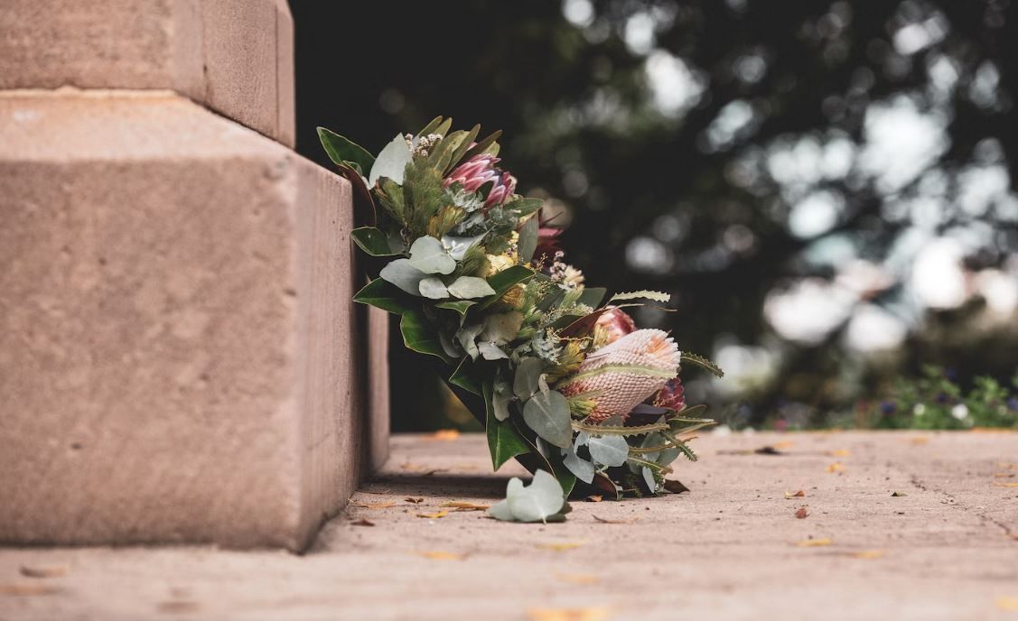 Flowers on Headstone