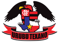 A logo for urubu texano with an eagle and texas flag
