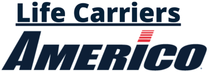 A logo for life carriers americo on a white background