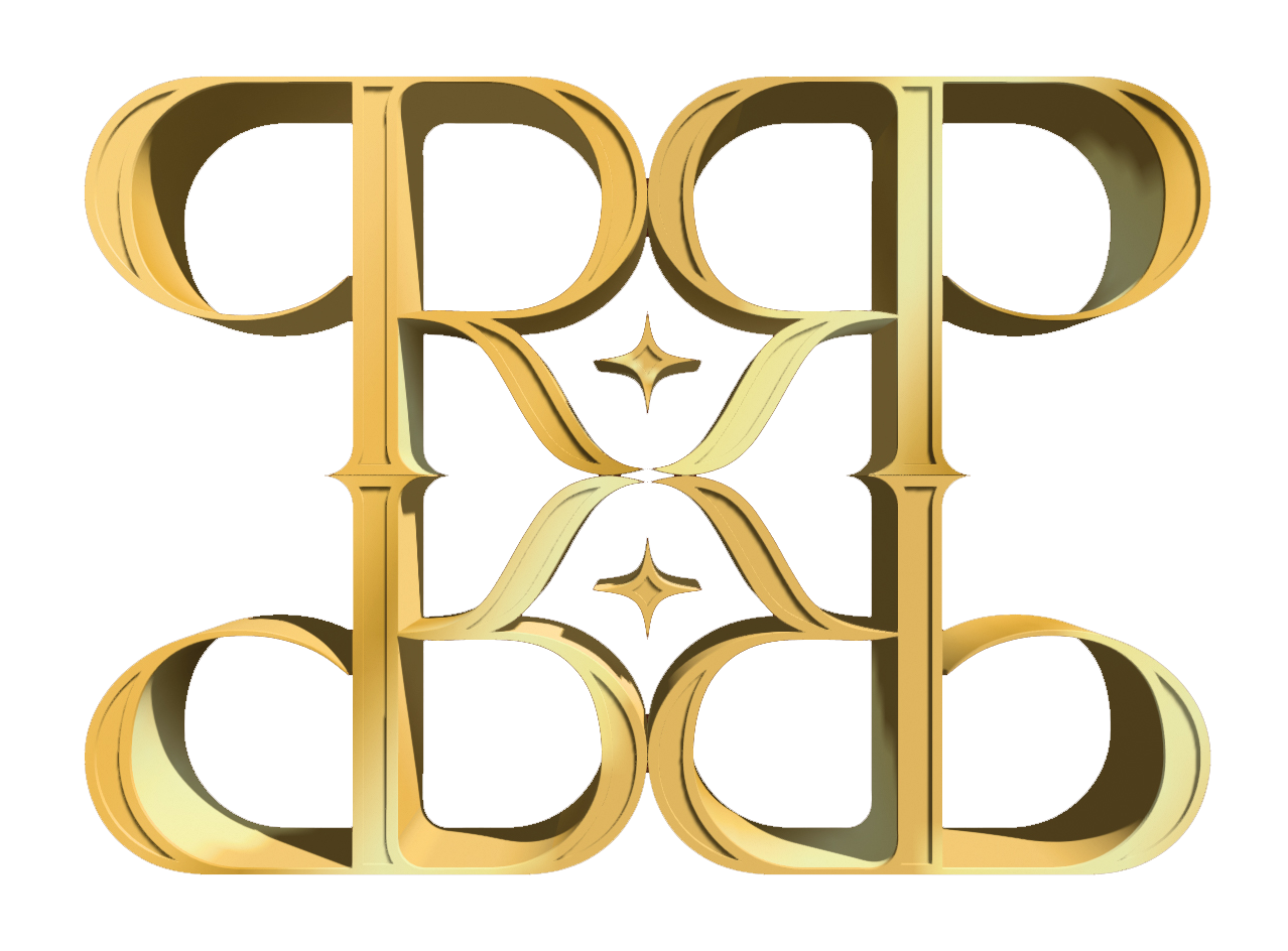 Gold monogram: stylized 