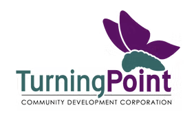 A logo for turning point community development corporation