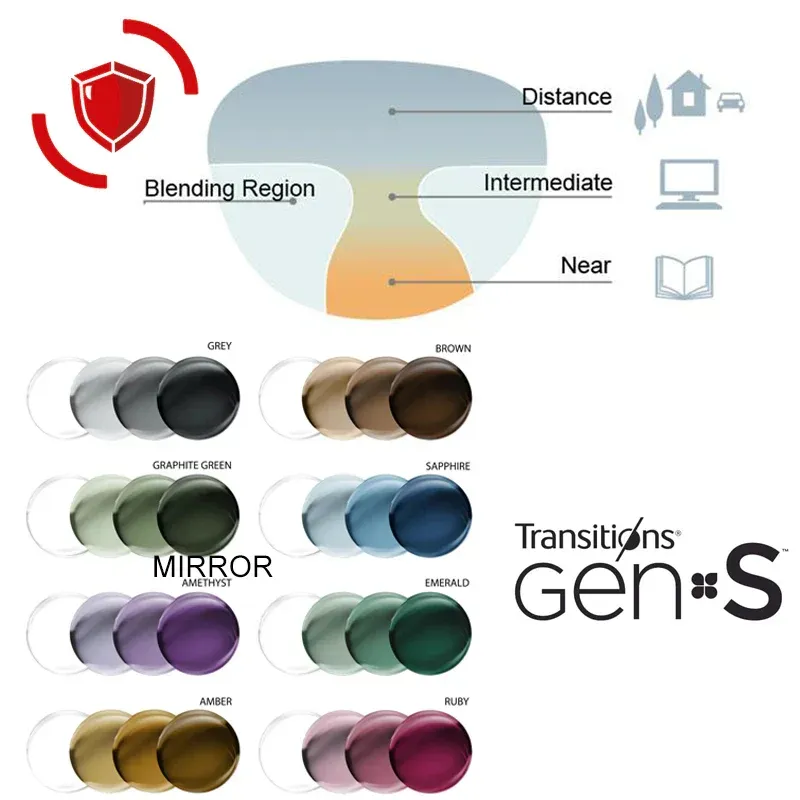 A display of different types of lenses in a lens center