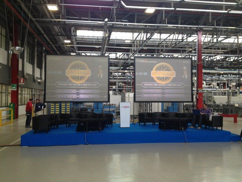 palco con megaschermi