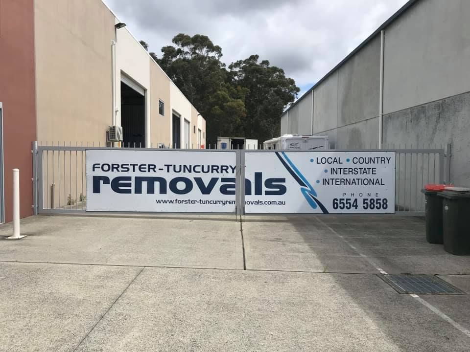 A Sign That Says Forster-Tuncurry Removals On It — Forster Tuncurry Removals & Storage In Tuncurry, NSW