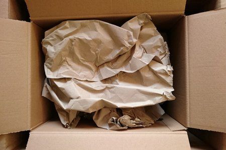 Kraft paper in a box