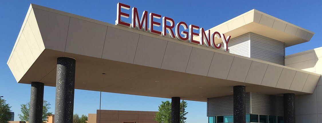 Custom Commercial Signage — Emergency Signage Above the Building in Oklahoma City, OK
