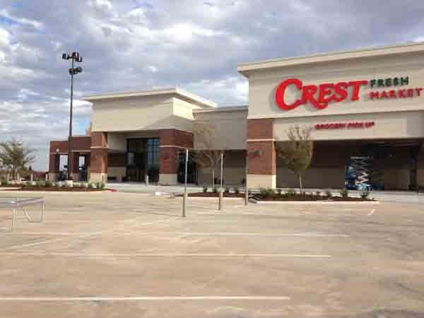 Commercial Plaster Repair — Crest Fresh Market Building in Oklahoma City, OK