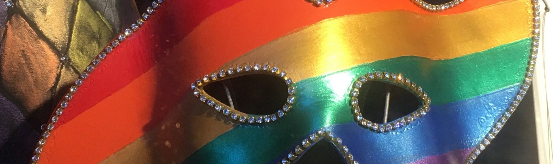 LGBT pride mardi gras mask