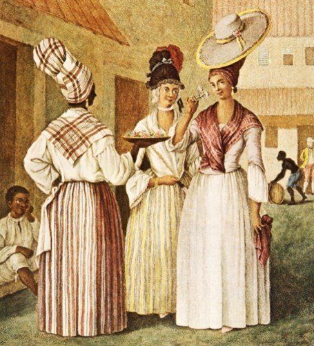 Mulatto women wearing tignons