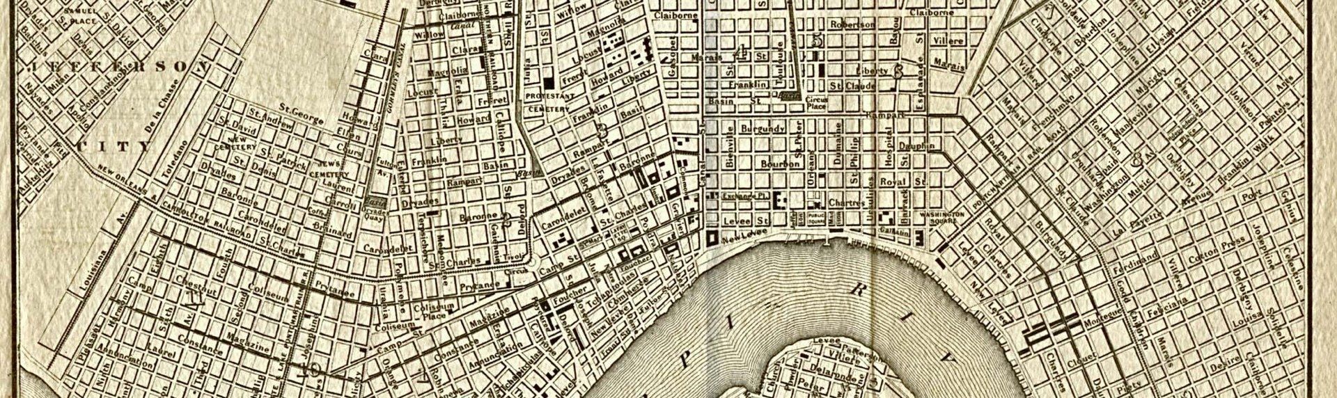 1876 map of New Orleans