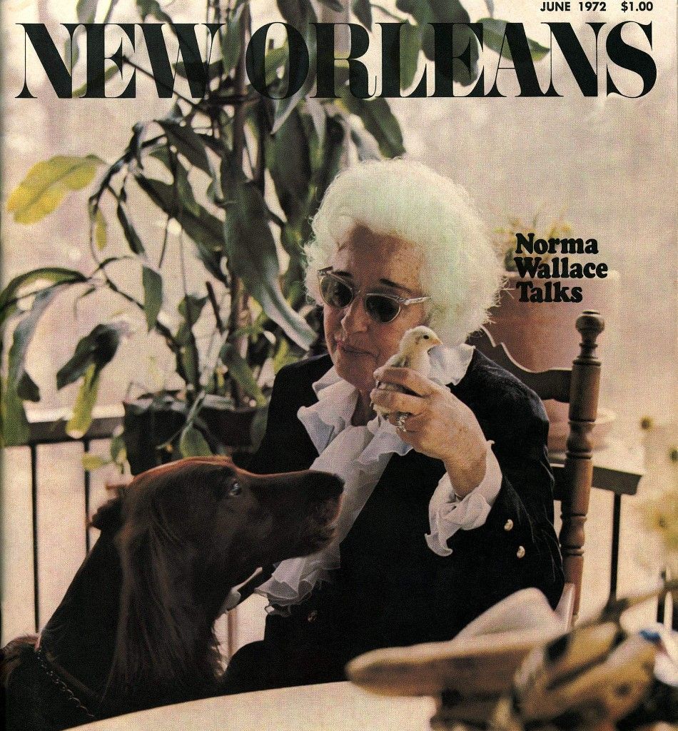 Norma Wallace on cover of New Orleans magazine