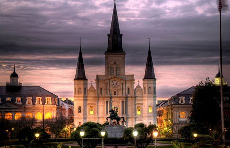 St Louis Cathedral at night