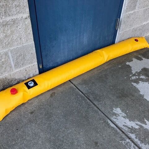 Sandbag alternative with water filled flood tubes