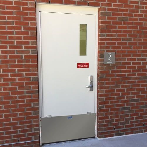 Example of how to protect a pedestrian door from flooding using the Legacy Flood Panel