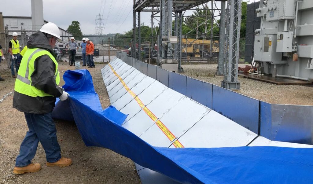 How to build a flood barrier with the geo design by adding an impermeable liner.