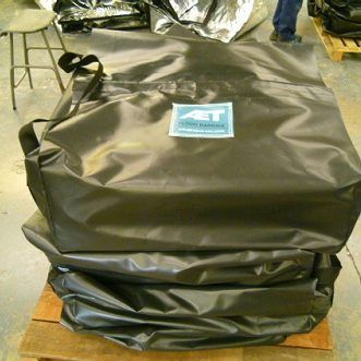 Flood barriers packaged