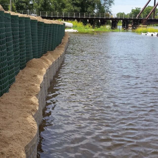 HESCO Bastion SL4836 Flood Barrier Stacked