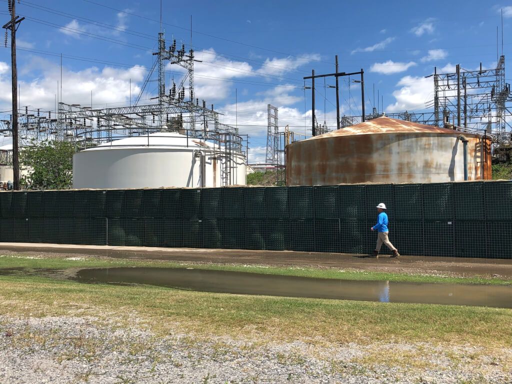 HESCO Flood Barriers protects oil and gas facilities
