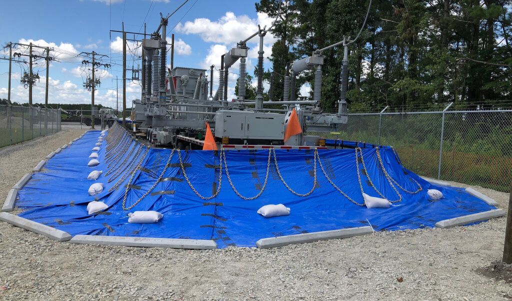 This flood barrier can also be used to create ponds or pools for primary containment and secondary containment applications