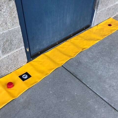 How to protect a door with water filled flood barriers or flood tubes